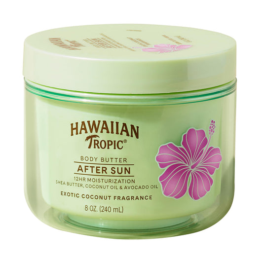Hawaiian Tropic After Sun Body Butter with Coconut Oil, 8 oz, After Sun Lotion, After Sun Moisturizer, Coconut Body Butter, After Sun Care, After Sun Skin Care, 8 oz