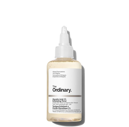 The Ordinary Glycolic Acid 7% Exfoliating Toner, Brightening and Smoothing Daily Toner for More Even-Looking Skin Tone, 3.4 Fl Oz