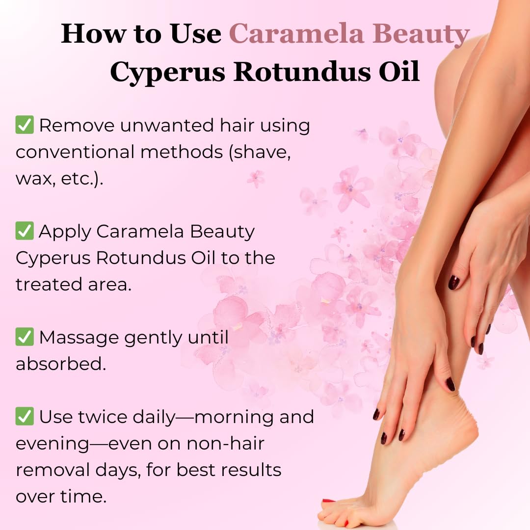 Caramela Beauty Botanical Body Oil, 60ml After-Shave and Post-Wax Moisturizer with Jojoba, Rosehip and Sweet Almond Oils for Silky Smooth Skin, All Skin Types