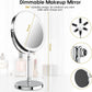 DEIOVWXS Makeup Mirror, Rechargeable Vanity Mirror with 3 Lights, 1X/10X