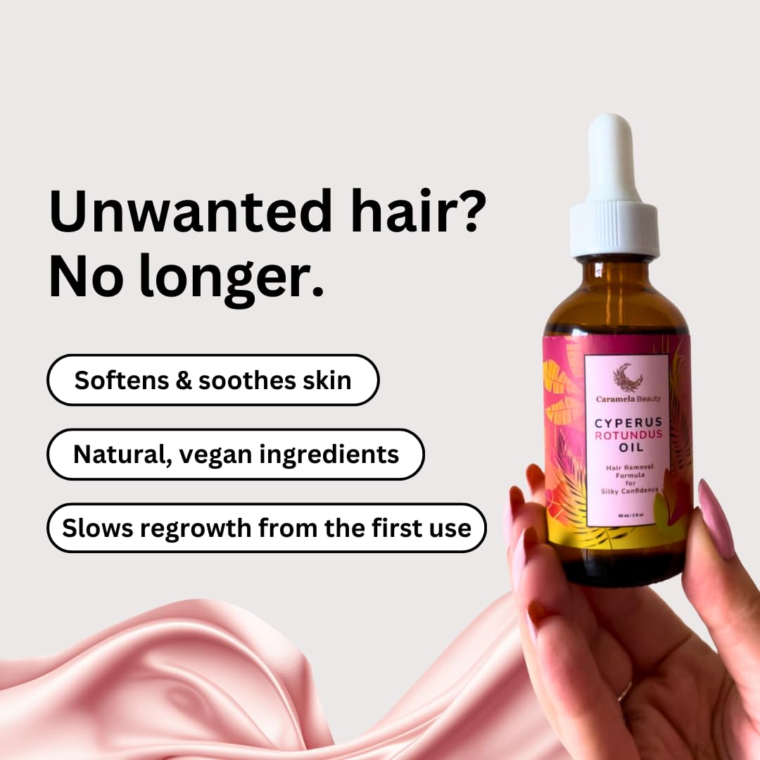 Caramela Beauty Botanical Body Oil, 60ml After-Shave and Post-Wax Moisturizer with Jojoba, Rosehip and Sweet Almond Oils for Silky Smooth Skin, All Skin Types