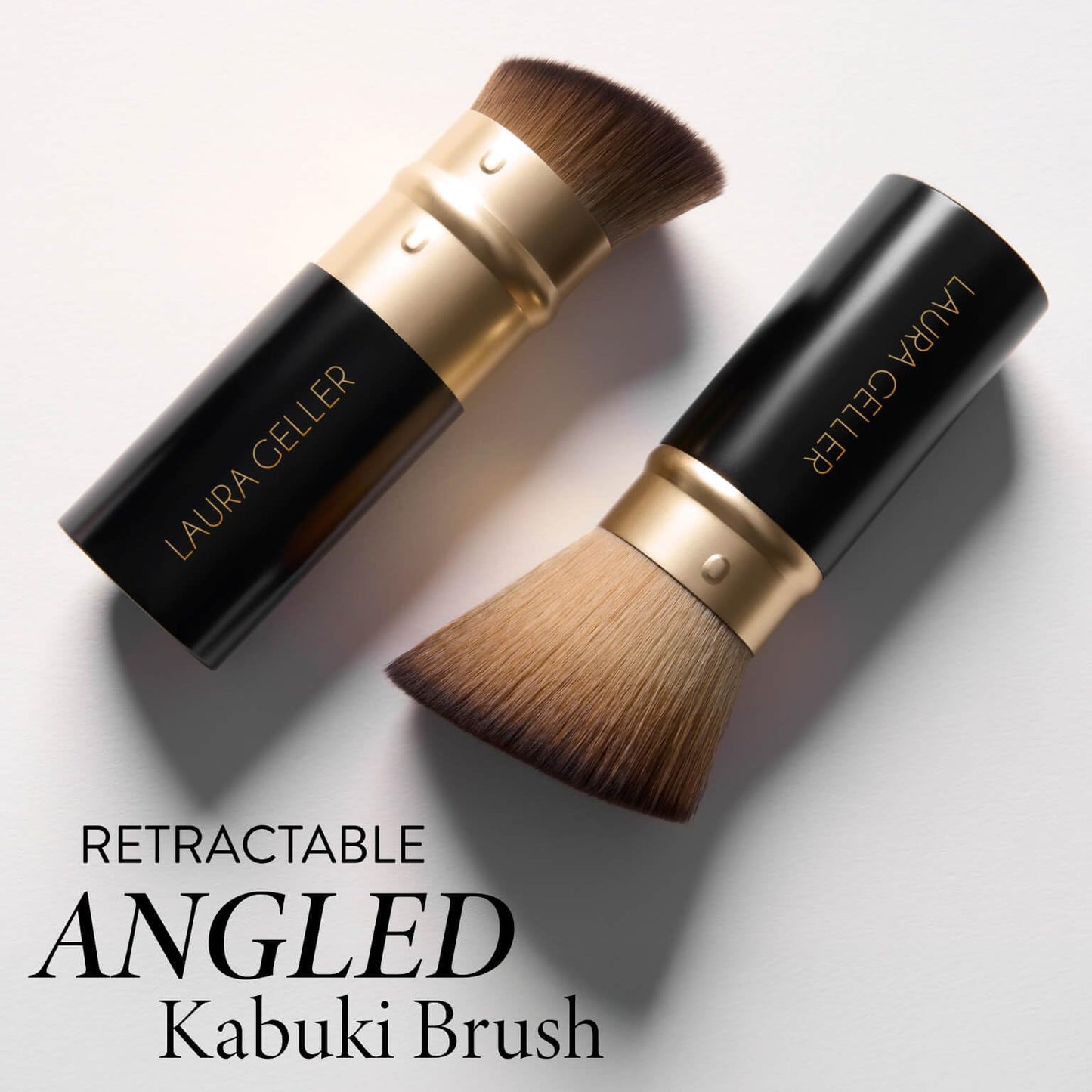 LAURA GELLER NEW YORK Cosmetic Professional Makeup Brushes - Cruelty-Free 02 Retractable Angled Kabuki Brush