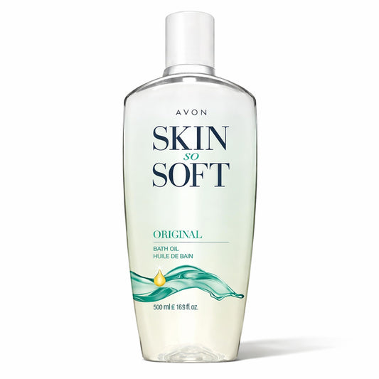 AVON Skin So Soft Original Bath Oil for Women, Moisturizing Body Oil with Jojoba Oil for Dry Skin, 16.9 fl oz Hydrating Shower Oil; Perfect as an After-Shower Skin Softener for All Adults