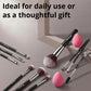 BEAKEY Makeup Brushes Set, Professional Foundation Eyeshadow Concealer Blush Powder Bronzer Applicator, 2 Blender Sponge with Beauty Paper Case