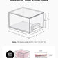Vtopmart 4 Pack Small Clear Stackable Storage Drawers,Acrylic Bathroom Makeup Organizer,Plastic Storage Bins for Vanity, Undersink, Kitchen Cabinets, Pantry, Home Organization