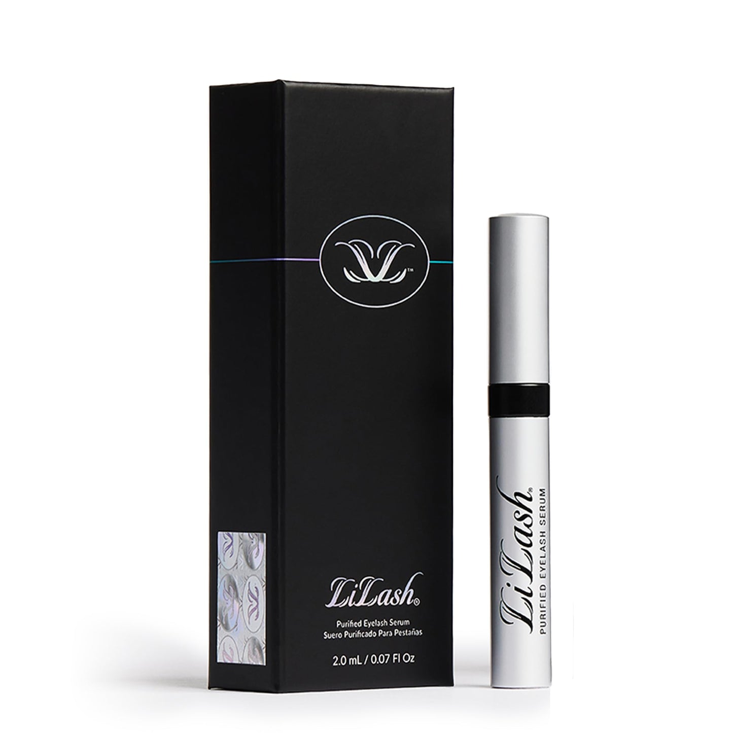 LiLash Purified Eyelash Serum for Longer & Fuller-Looking Lashes - Eyelash Enhancer, Safe for Use with Contacts, Lash Extensions, Sensitive Eyes - Vegan & Cruelty-free (2mL, 90-Day Supply)