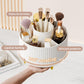 fanado 360° Rotate Makeup Brush Holder Organizer, Makeup Organizers Countertop, Makeup organization and Skincare Storage for Vanity, Desktop, Bathroom (White)
