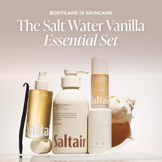 Saltair Body Oil - Luxurious Salt Water Vanilla After Shower and Bath Oil for Women and Men. Botanical, Non-Greasy, Well-Absorbing Moisturizer for Hydrating Dry Skin – 4oz Bottle