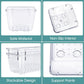 WOWBOX 25 PCS Clear Plastic Drawer Organizer Set, 4 Sizes Desk Drawer Divider Organizers and Storage Bins for Makeup, Jewelry, Gadgets for Kitchen, Bedroom, Bathroom, Office