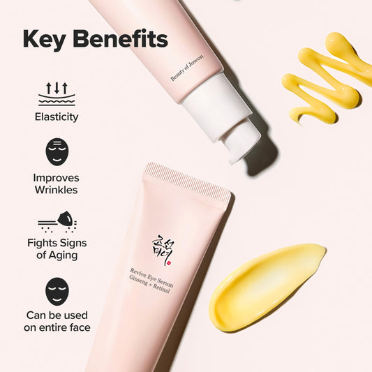 Beauty of Joseon Revive Eye Serum with Retinal Niacinamide Correction for Puffy Eye Bags Fine Lines Dark Circles Wrinkles, Korean Skin Care 30ml, 1.01 fl.oz
