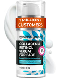 SimplyVital Collagen, Retinol & Hyaluronic Acid Serum - Anti-Aging Moisturizer for Face, Neck & Décolleté - Deep Moisturizing Skin Care Complex - Hydrating Facial Serum for Women, 1 fl.oz