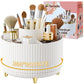 fanado 360° Rotate Makeup Brush Holder Organizer, Makeup Organizers Countertop, Makeup organization and Skincare Storage for Vanity, Desktop, Bathroom (White)