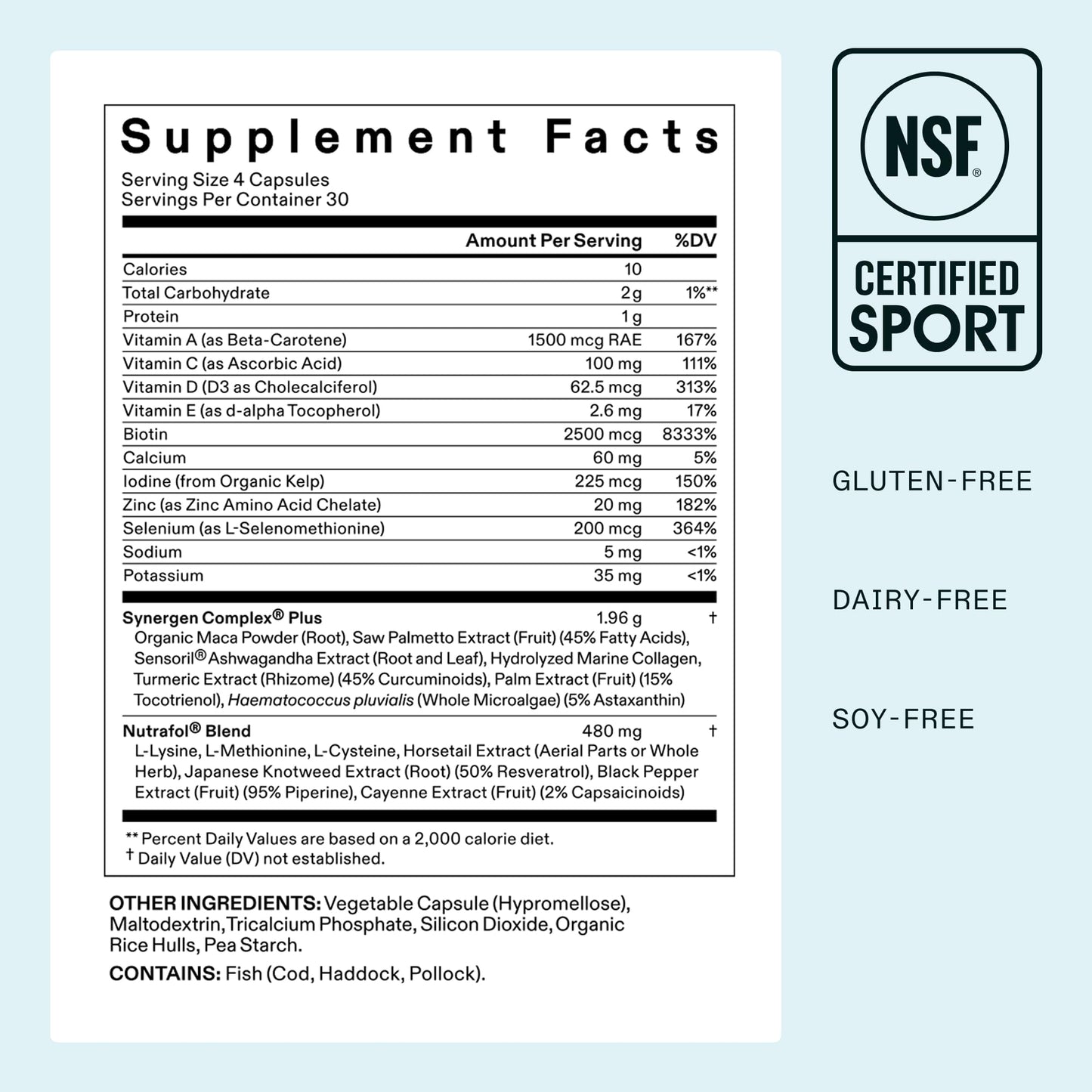Nutrafol Women's Balance Hair Growth Supplements, Ages 45 and Up, Clinically Proven for Visibly Thicker Hair and Scalp Coverage in 3-6 Months, Dermatologist Recommended - 1 Month Supply Refill Pouch