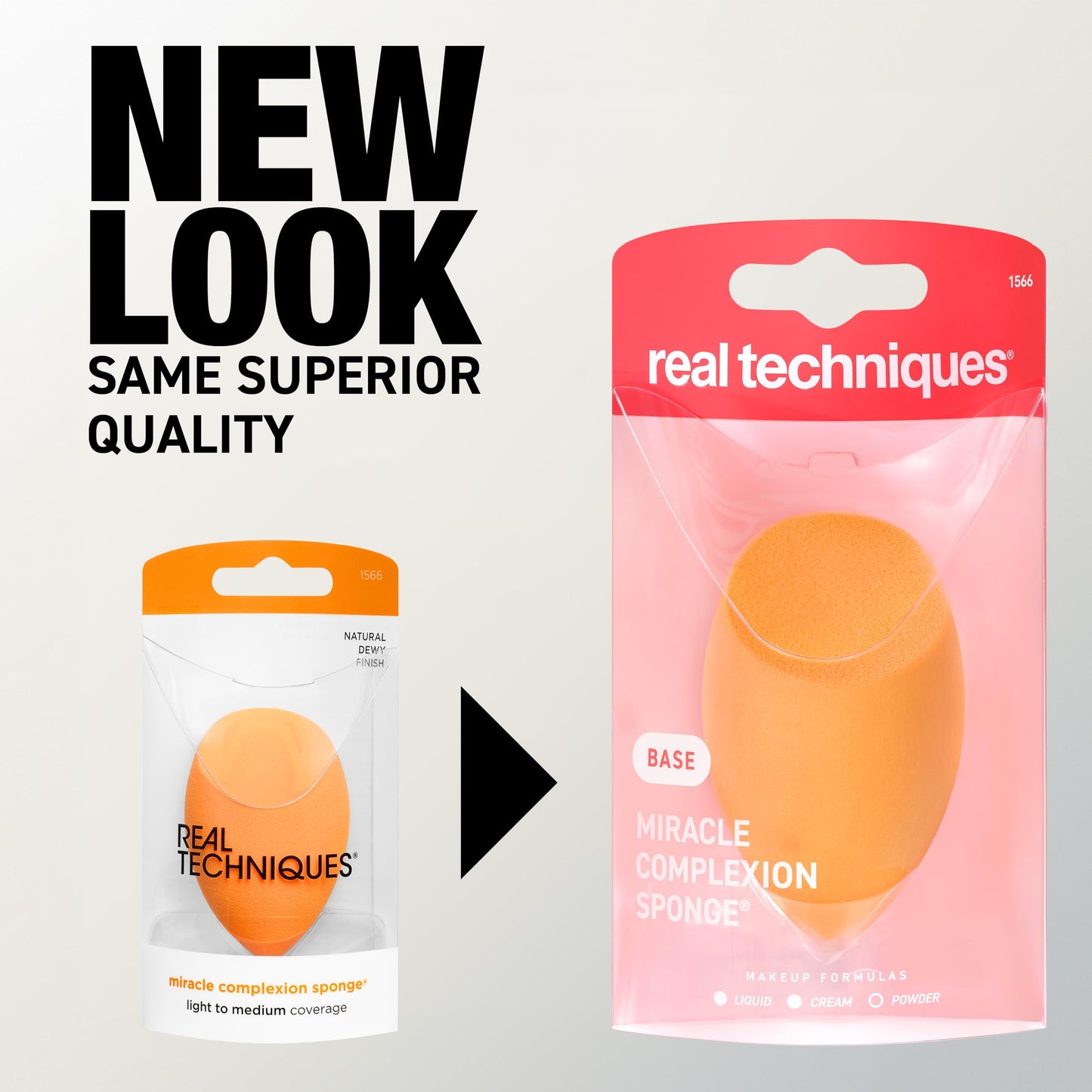Real Techniques Miracle Complexion Sponge 4 Pack, Makeup Blending Sponges For Liquid & Cream Foundation & Skin Tints, Buildable Coverage, Natural, Dewy Base, Cruelty- Free, Latex-Free Foam