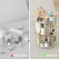 Rotating Makeup Organizer, DIY 8 Adjustable Layers Spinning Skincare Storage, Cosmetic Display Case with Brush Holder and Perfume Tray, Multi-Function Vanity Bathroom Countertop Organizer Clear