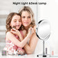 DEIOVWXS Makeup Mirror, Rechargeable Vanity Mirror with 3 Lights, 1X/10X