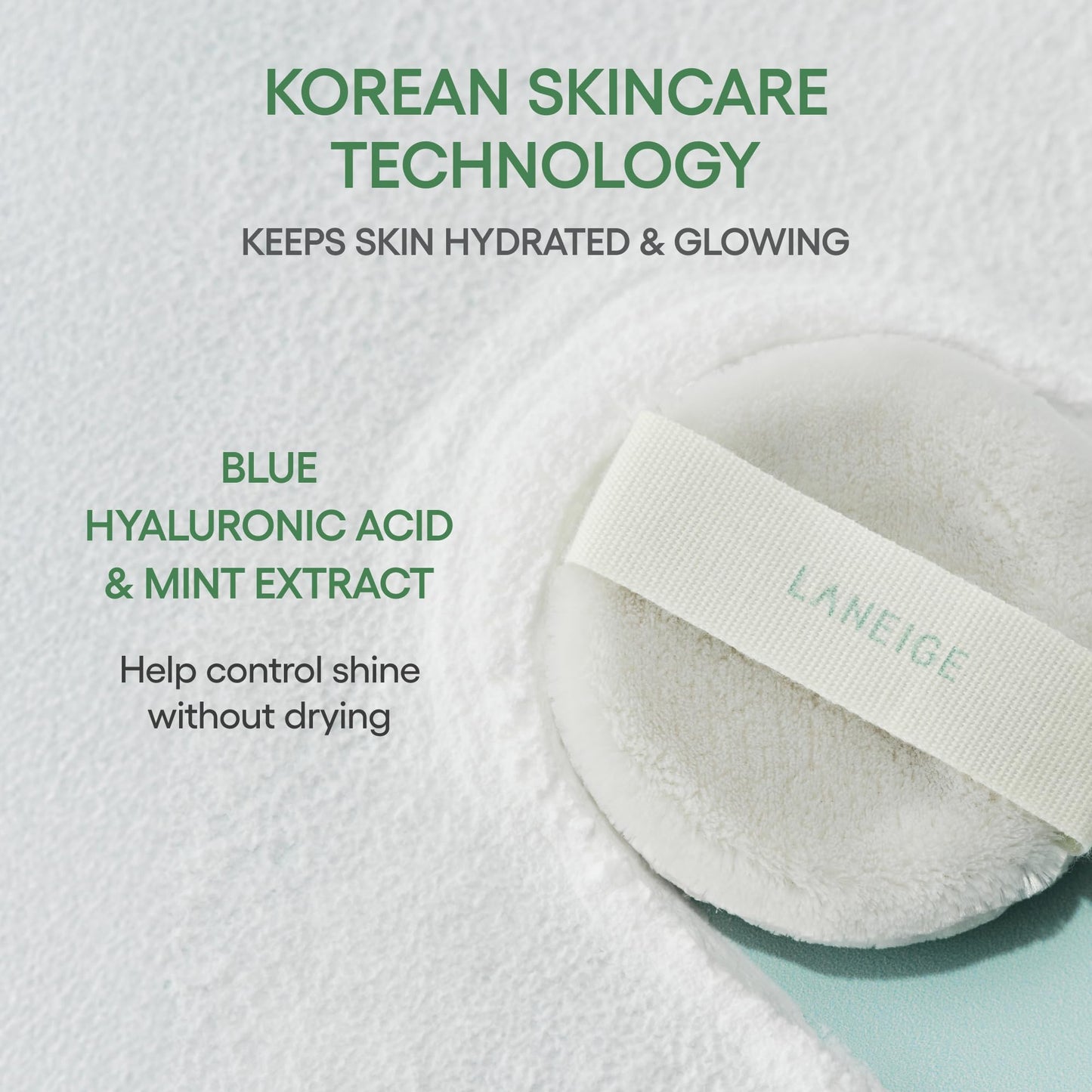 LANEIGE Neo Blurring Powder: Korean Shine Control Compact with Pore Blurring, Smoothing Finish & Travel-Friendly, No Spill Packaging