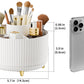 fanado 360° Rotate Makeup Brush Holder Organizer, Makeup Organizers Countertop, Makeup organization and Skincare Storage for Vanity, Desktop, Bathroom (White)
