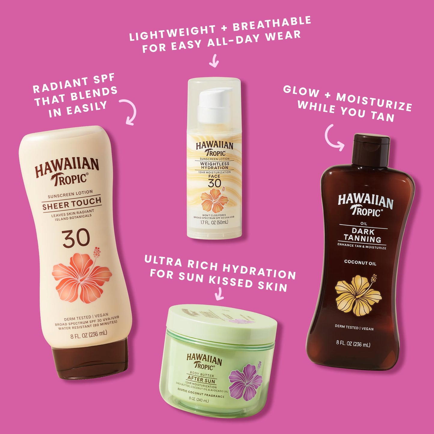 Hawaiian Tropic After Sun Body Butter with Coconut Oil, 8 oz, After Sun Lotion, After Sun Moisturizer, Coconut Body Butter, After Sun Care, After Sun Skin Care, 8 oz