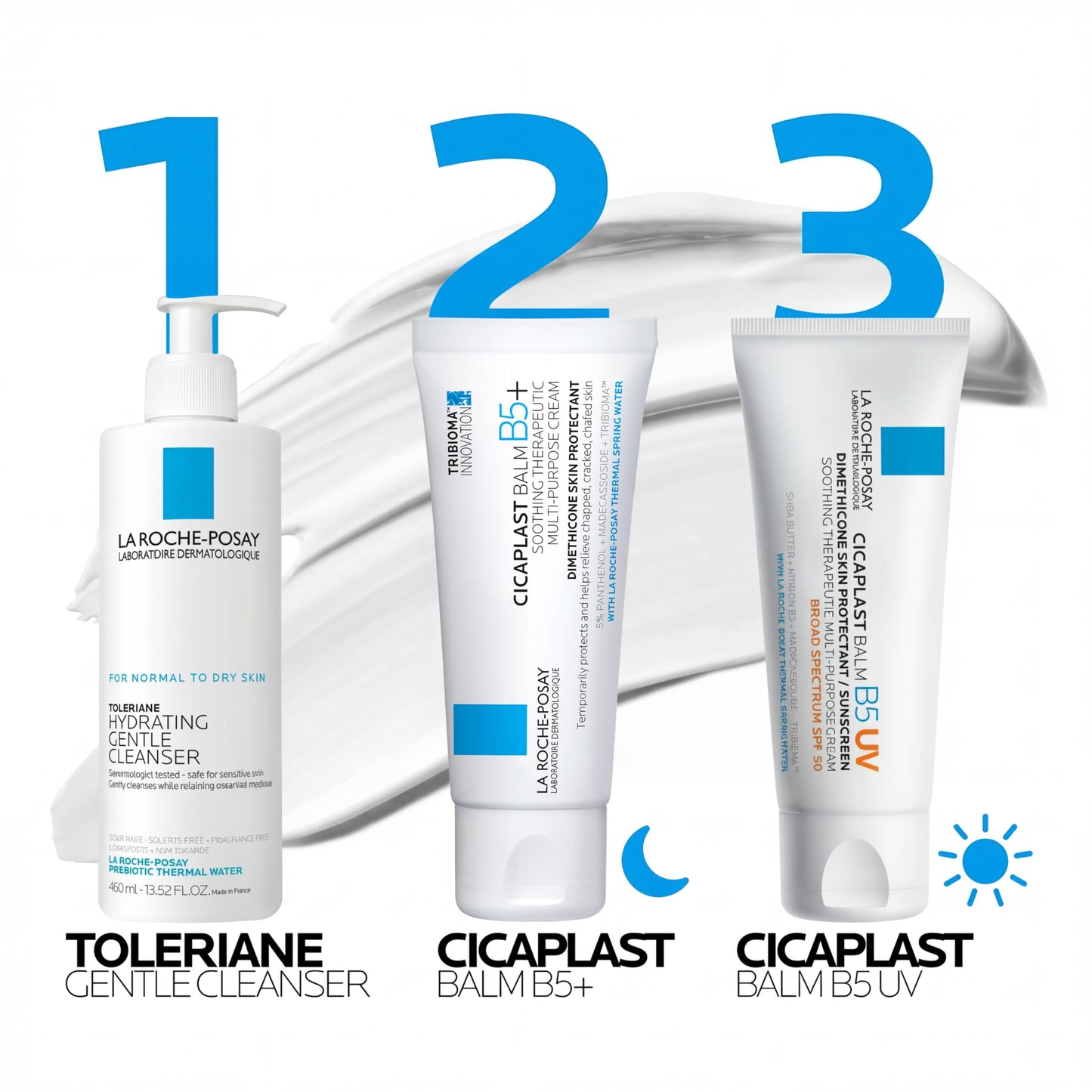 La Roche-Posay Cicaplast Balm B5, Healing Ointment and Soothing Therapeutic Multi Purpose Cream for Dry & Irritated Skin, Body and Hand Balm, Baby Safe, Fragrance Free