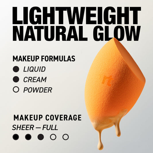 Real Techniques Miracle Complexion Sponge 4 Pack, Makeup Blending Sponges For Liquid & Cream Foundation & Skin Tints, Buildable Coverage, Natural, Dewy Base, Cruelty- Free, Latex-Free Foam