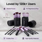 BS-MALL Makeup Brushes Premium Synthetic Foundation Powder Concealers Eye Shadows 14 Pcs Purple for Makeup Beginner or Professional with Travel Case