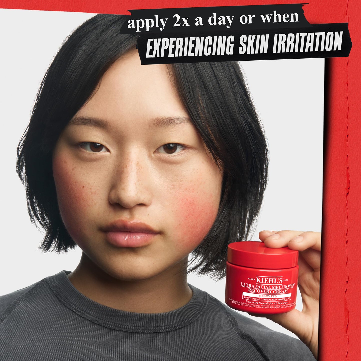 Kiehl's Ultra Facial Meltdown Recovery Barrier Cream, Lightweight Face Moisturizer Provides Moisture Boost, Clinically Proven to Restore Skin Barrier & Reduce Dryness, Suitable for Sensitive Skin
