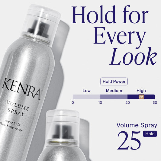 Kenra Professional Volume Spray 25 50% | Super Hold Finishing & Styling Hairspray | Flake-free & Fast-drying | Wind & Humidity Resistance | All Hair Types | 10 oz