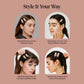 Kitsch Creaseless Hair Clips for Women - No Crease, No Bend Hair Clips for Styling, Bangs, Makeup Application, Face Wash - Recycled Acrylic - Cherry Print | Ideal Gifts for Women, 4pcs