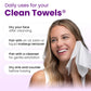 Reduces Fine Lines and Wrinkles in 6 weeks or Less, CLEAN SKIN CLUB Healthy Aging Clean Towels® XL, Disposable Face Towels, XL - 1 Pack (50 count)