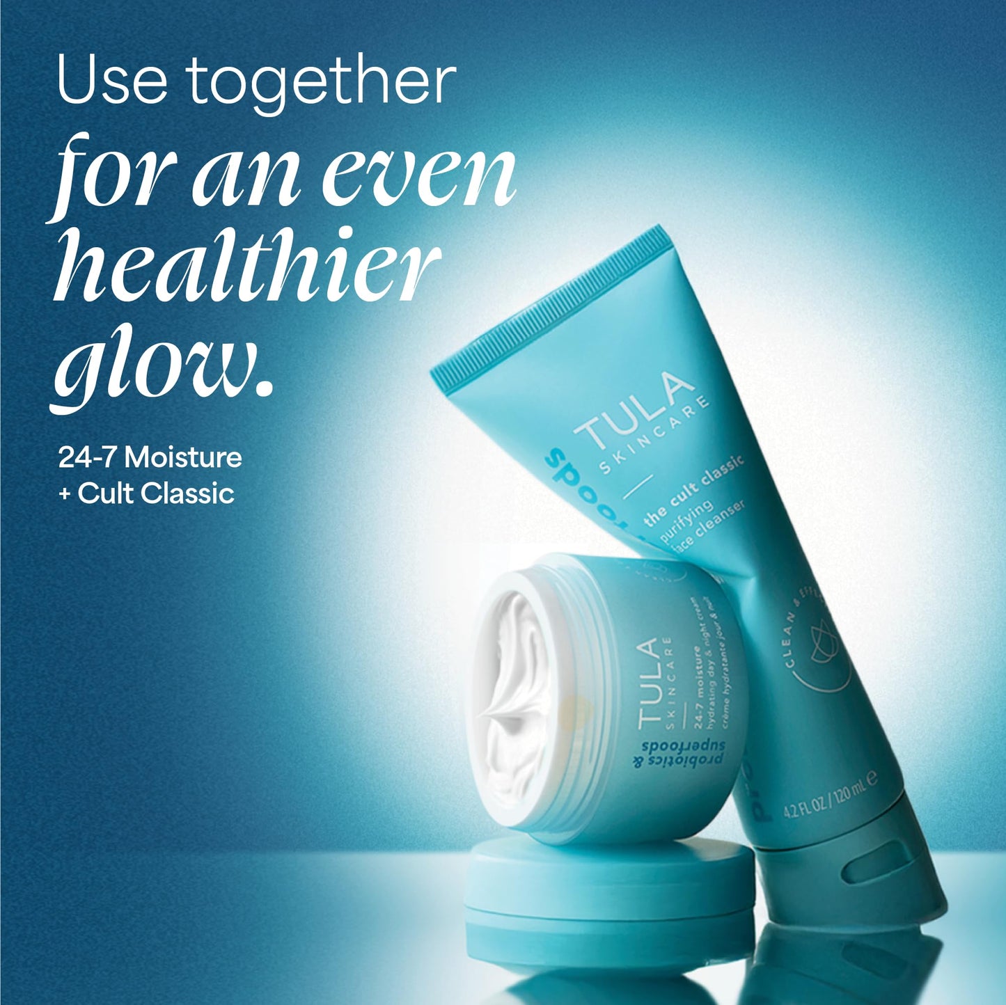 TULA Skin Care 24-7 Hydrating Day & Night Cream - Anti-Aging Moisturizer for Face, Contains Watermelon & Blueberry Extract, 1.5 oz.