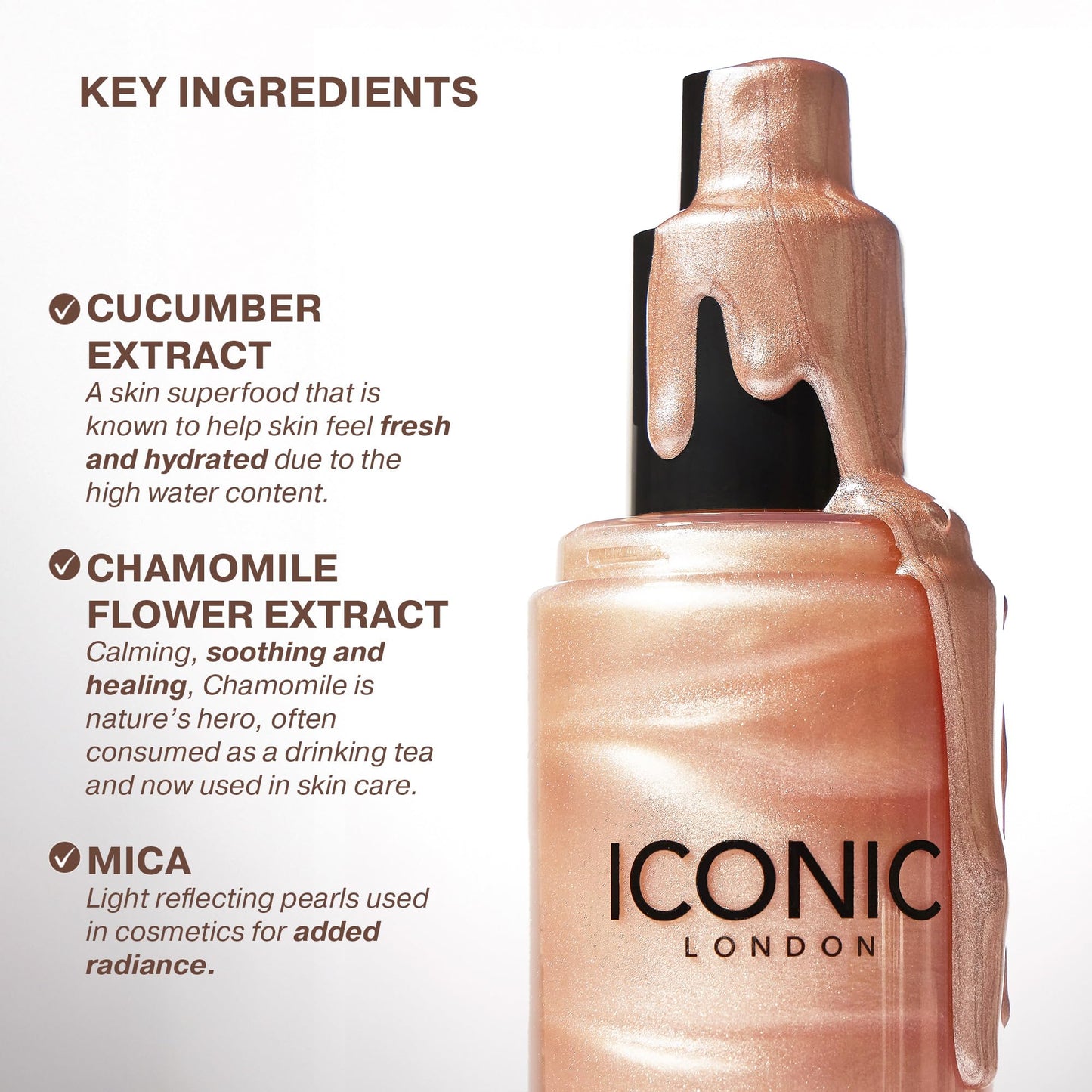 ICONIC LONDON Prep-Set-Glow Makeup Setting Spray | 3-in-1 Hydrating, Prepping, and Setting Facial Mist for a Dewy, Glowy Finish | 4.22 fl oz.