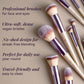 BS-MALL Makeup Brush Set 18 Pcs Professional Foundation Powder Concealers Eyeshadow Blush Synthetic Makeup Brushes with Labeled instruction Black Case Upgraded Version