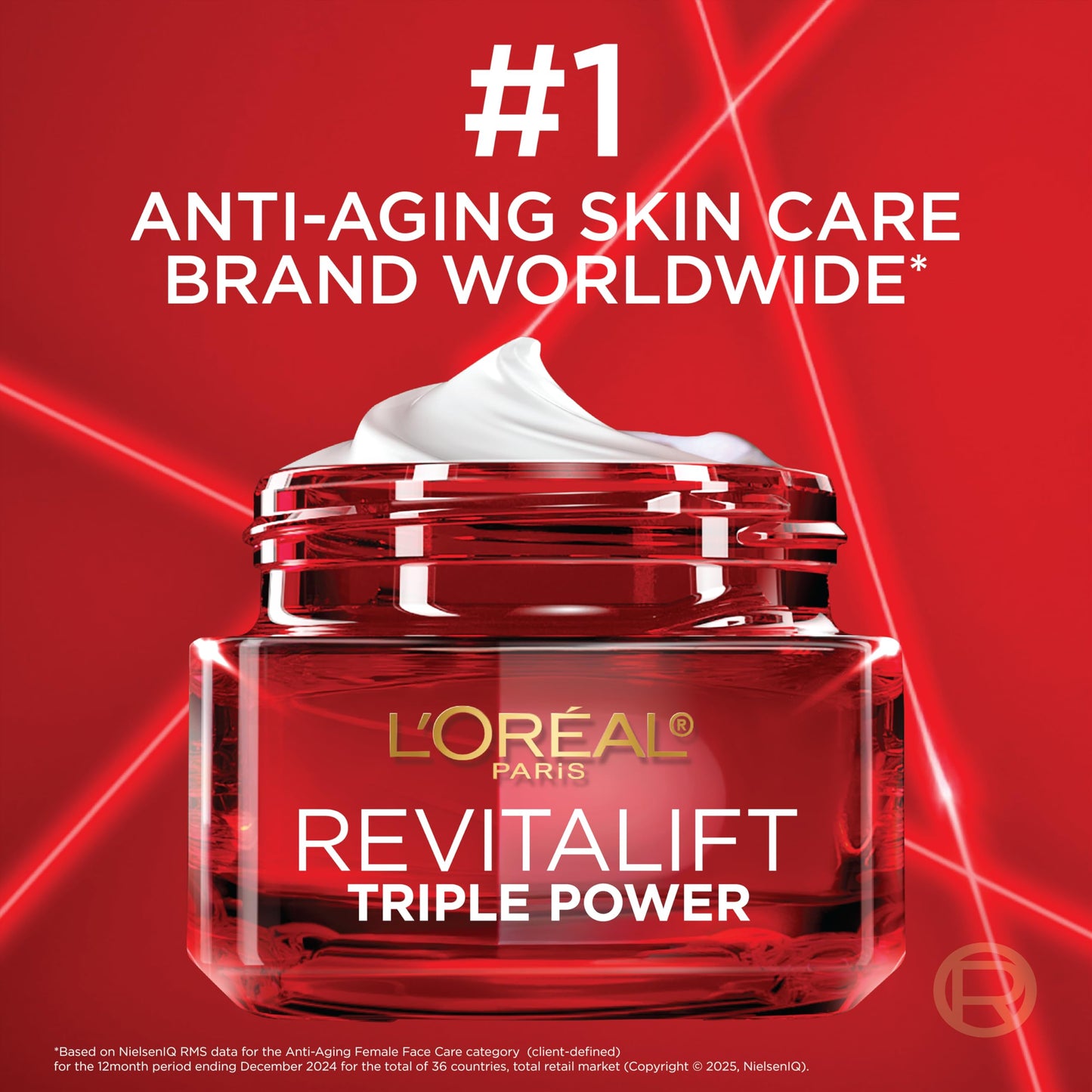 L'Oreal Paris Revitalift Triple Power Anti-Aging Face Moisturizer, Pro Retinol, Hyaluronic Acid & Vitamin C to Reduce Wrinkles, Firm & Brighten Skin, 2.55 Oz