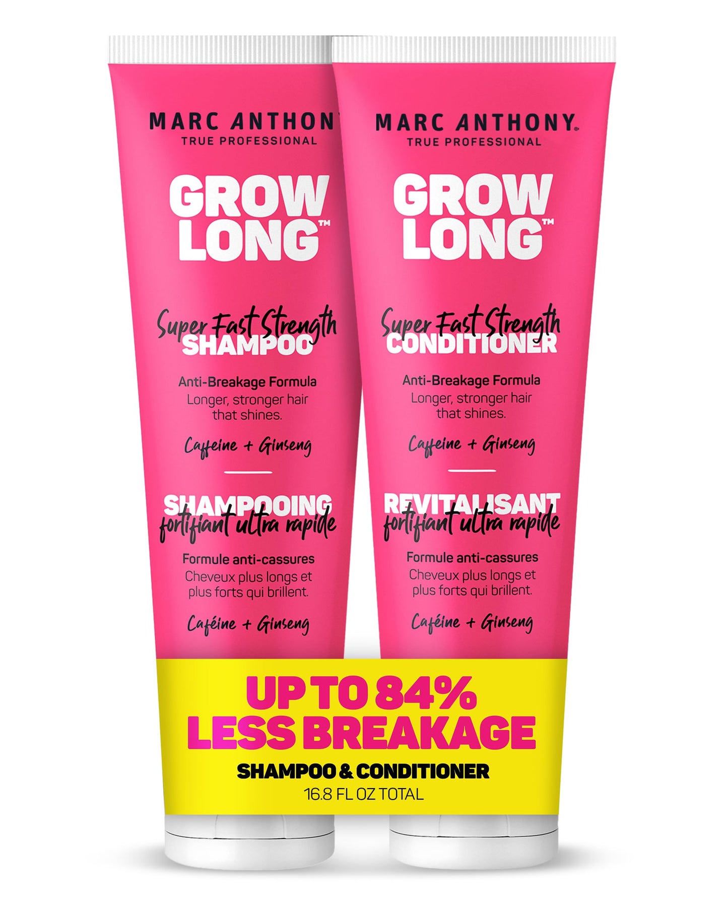 Marc Anthony Shampoo and Conditioner Gift Set, Grow Long Biotin - Anti-Frizz Deep Conditioner For Split Ends & Breakage - Vitamin E, Caffeine & Ginseng for Curly, Dry & Damaged Hair
