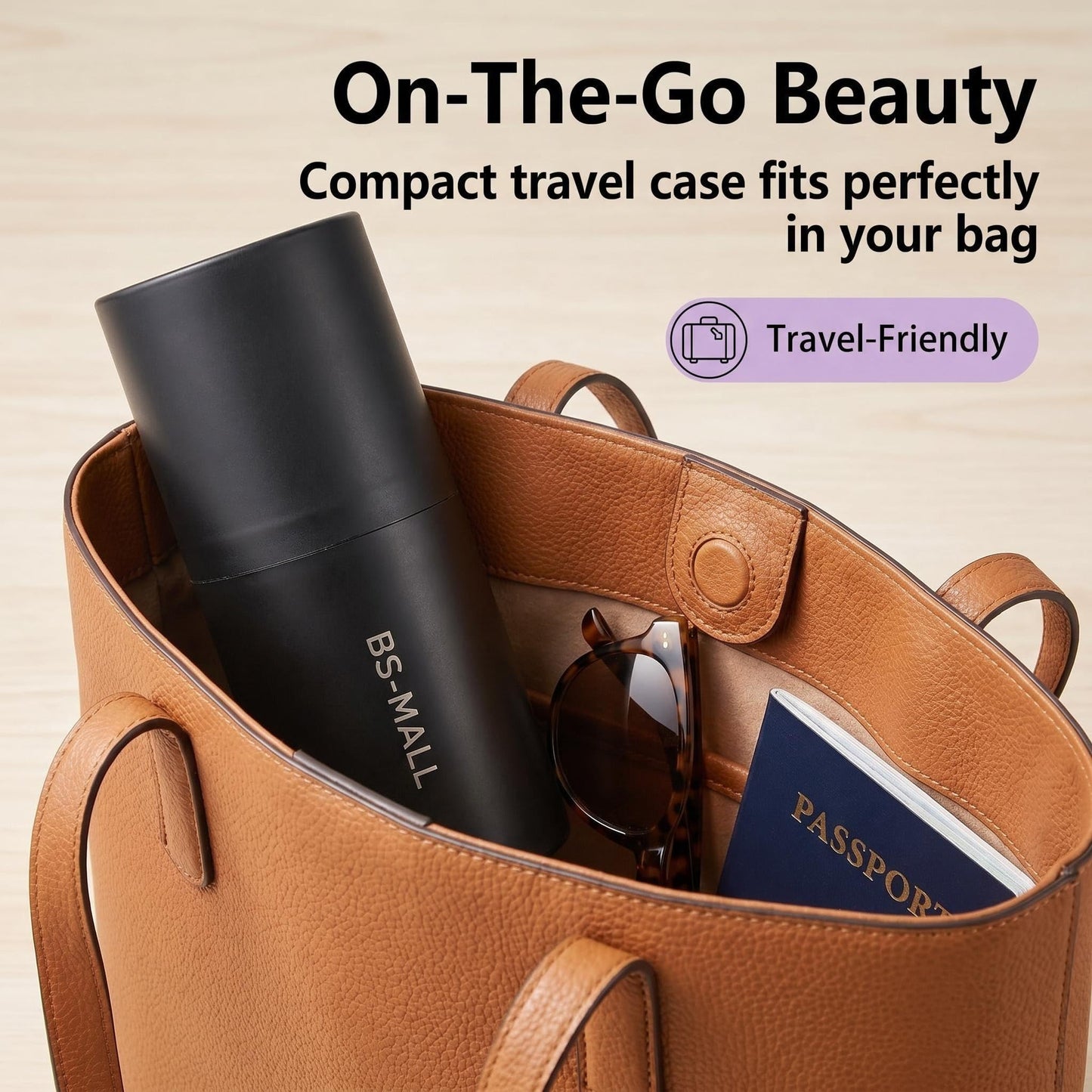 BS-MALL Makeup Brushes Premium Synthetic Foundation Powder Concealers Eye Shadows 14 Pcs Purple for Makeup Beginner or Professional with Travel Case