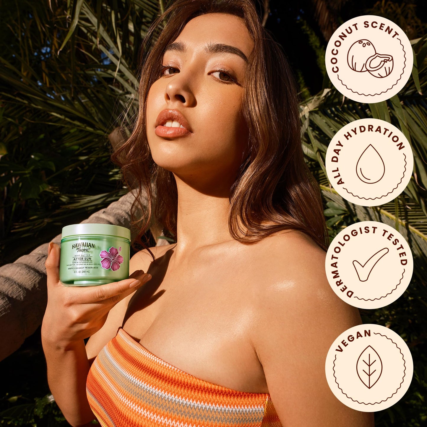 Hawaiian Tropic After Sun Body Butter with Coconut Oil, 8 oz, After Sun Lotion, After Sun Moisturizer, Coconut Body Butter, After Sun Care, After Sun Skin Care, 8 oz