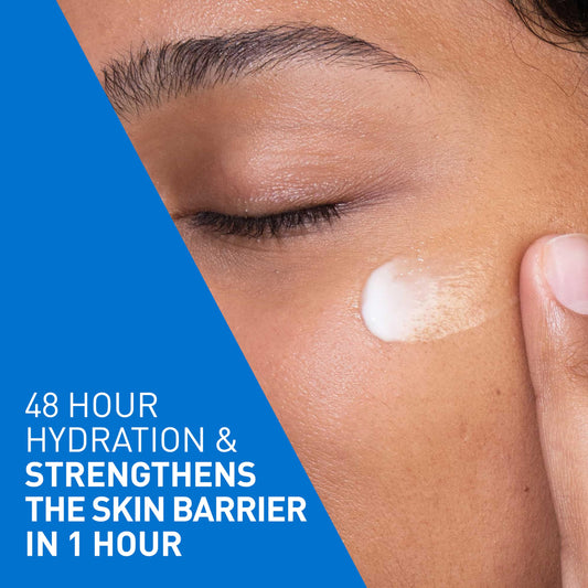 CeraVe PM Facial Moisturizing Lotion, Night Cream with Hyaluronic Acid and Niacinamide, Ultra-Lightweight, Oil-Free Moisturizer for Face, 3 Ounce