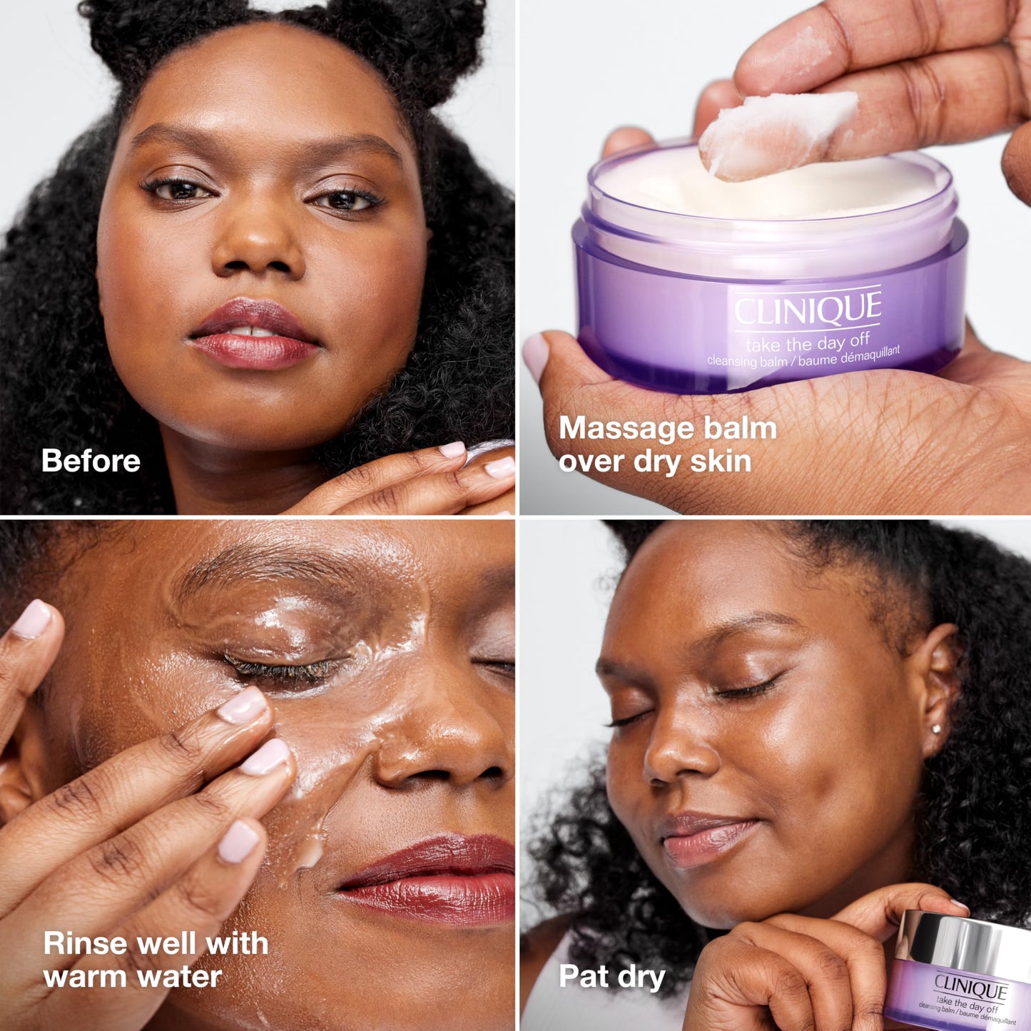 Clinique Take The Day Off Cleansing Balm Makeup Remover | Dissolves Face + Eye Makeup and Sunscreen | For All Skin Types, 6.7 ounce